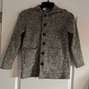 Black & grey Girls Youth size 10 Peacoat winter sweater coat